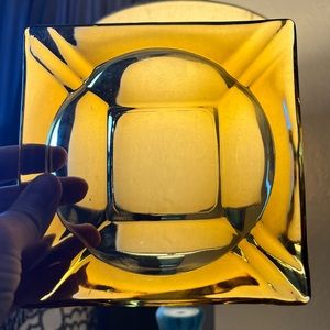 Vintage Anchor Hocking Amber Glass Ashtray 1970’s style